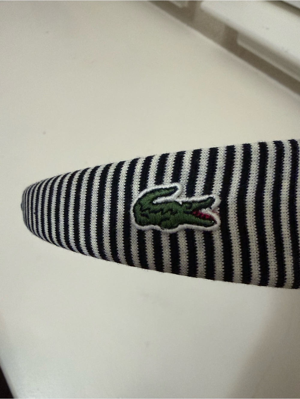 Lacoste black and grey striped headband
